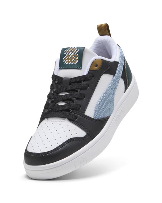 PUMA Blue Rebound V6 Low Run Fun Sneakers Teenager, Schuhe, /Haute Tropic/Grün Terrain