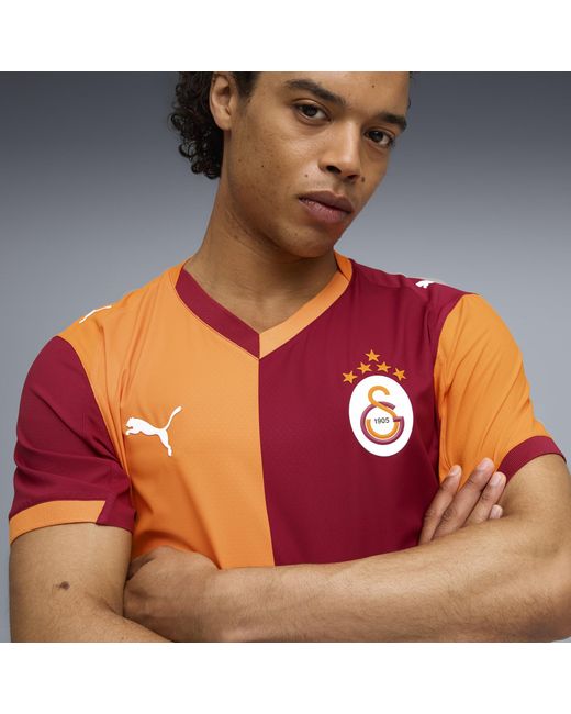 PUMA Galatasaray Sk 25/26 Authentic Thuisshirt Voor Rood/Oranje, Maat in het Orange voor heren