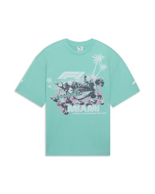 PUMA Blue F1Â Miami Pitstop Graphic T-Shirt for men