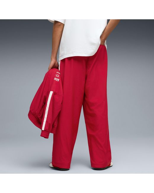 PUMA Red Scuderia Ferrari 2025 Drivers T7 Oversized Pants Shoes for men
