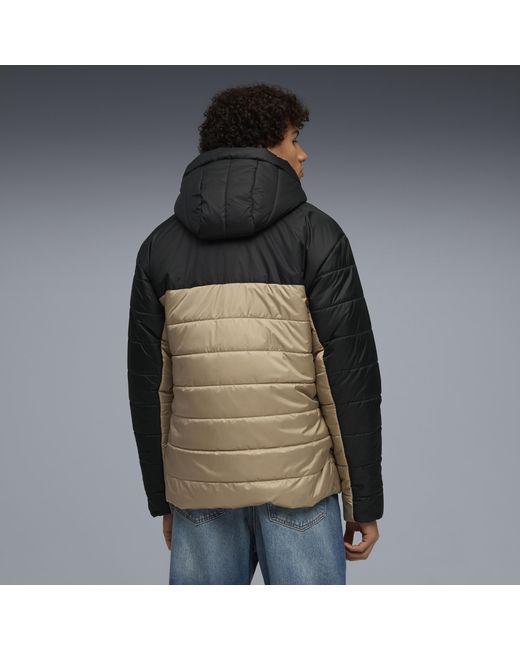 Giacca Imbottita Con Cappuccio Essentials Da Uomo, Abbigliamento, Ice Coffee di PUMA in Brown da Uomo