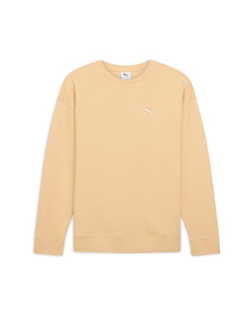 PUMA Orange Elevated Essentials Comfort Crew Sweatshirt