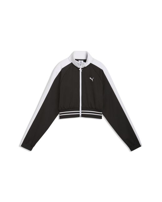 PUMA Black T7 Cropped Track Jacket