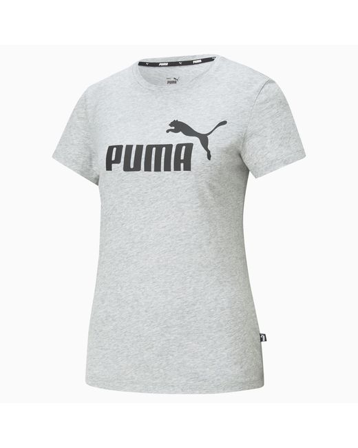 PUMA Essentials Logo T-Shirt Voor in het Gray