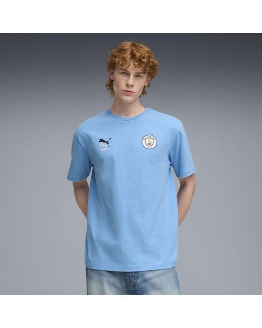 PUMA Kidsuper X Manchester City Graphic T-Shirt Voor Blauw/Zwart, Maat in het Blue voor heren