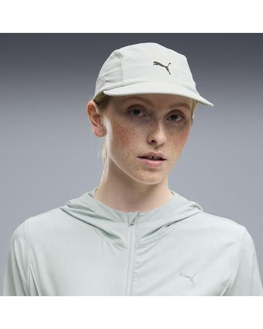 PUMA White Race Day 5 Panel Cap