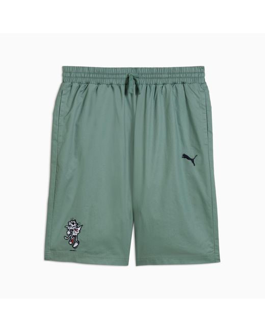 PUMA Super Geweven Short in het Green