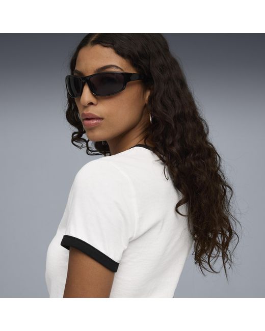 T-Shirt Slim Con Grafica Future..Archive Da Donna, Abbigliamento, Bianco di PUMA in Black