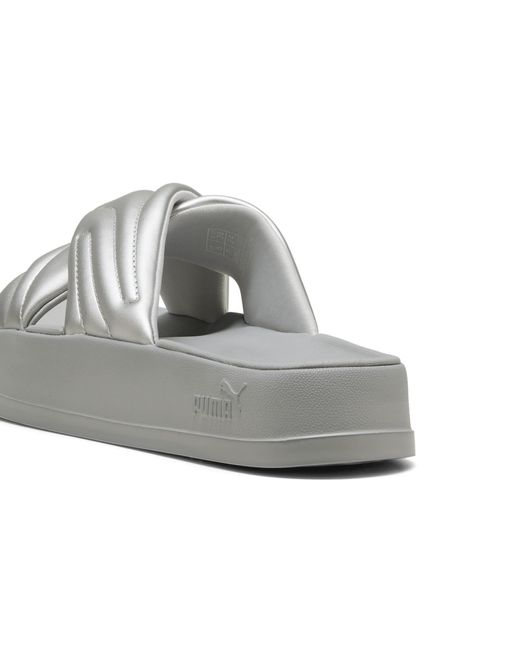 Ciabatte Metallizzate Con Platform Leadcat Da Donna di PUMA in Gray