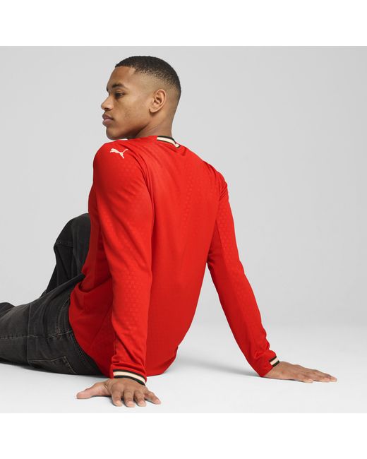 PUMA Portugal 2025 Langarm-Heimtrikot in Red für Herren