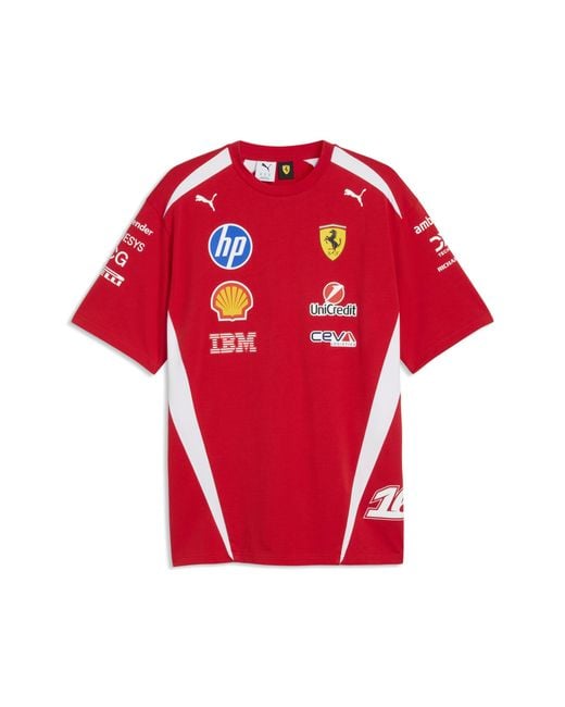 PUMA Red Scuderia Ferrari Hp Replica Drivers T-Shirt for men