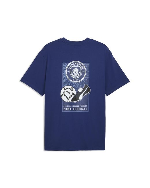 PUMA Blue Manchester City Ftblculture Relaxed T-Shirt for men