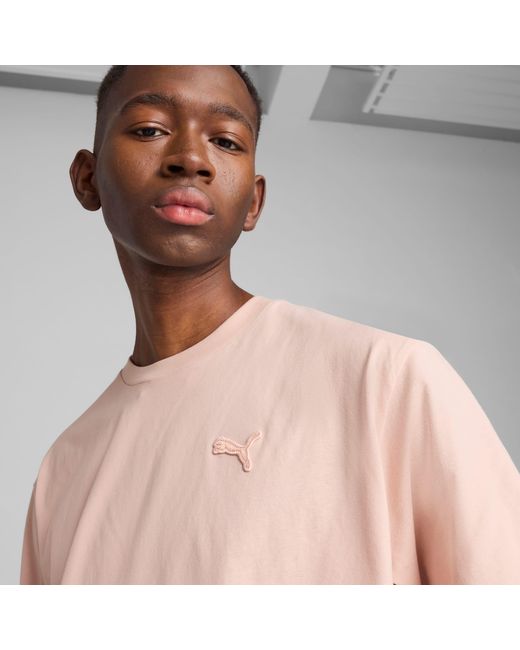PUMA Essentials Elevated Uniseks T-Shirt Voor in het Pink