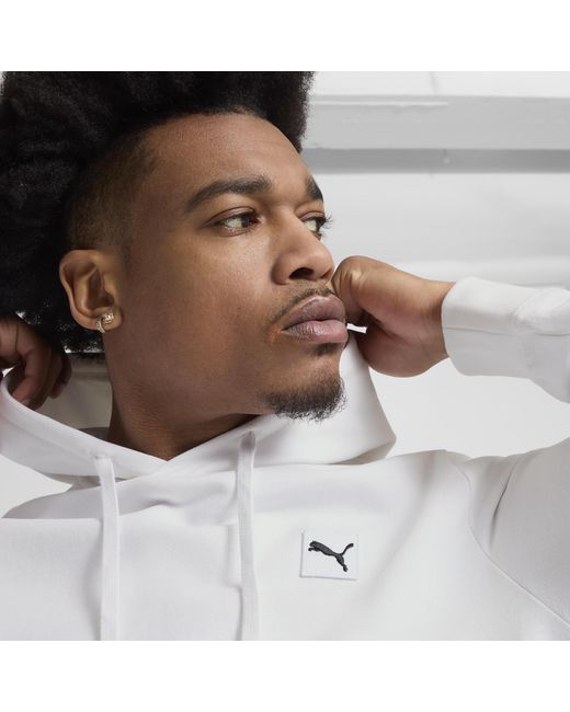 PUMA Gray Elevated Essentials Hoodie for men