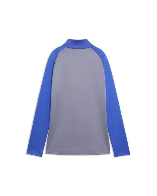 PUMA Blue Individualblaze Fußballtop Mit Viertellangem Reißverschluss Damen, Kleidung