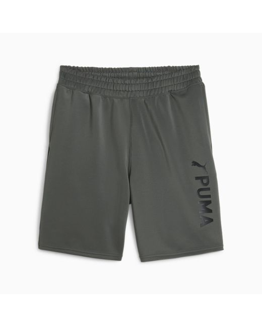 PUMA Gray 8" Double Knit Graphic Training Shorts for men