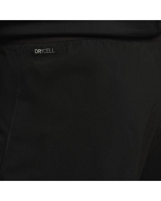 PUMA Black Dreamrun Drycell 5" Moisture Wicking 2-In-1 Running Shorts