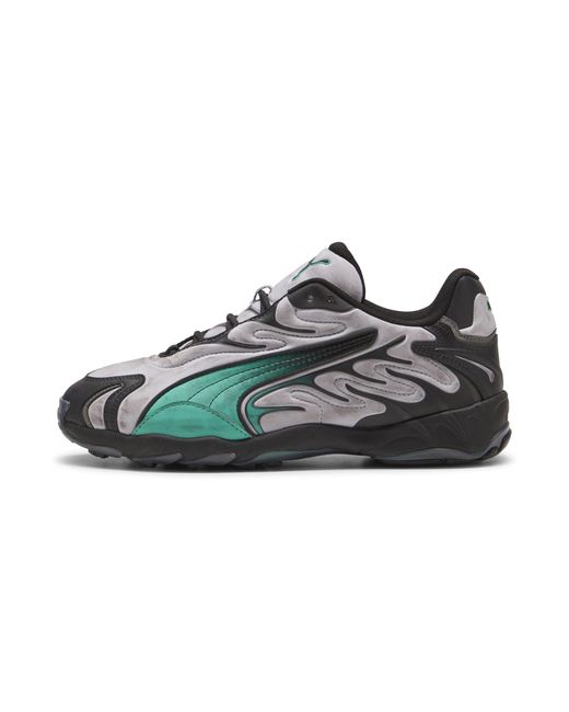 PUMA Black Inhale Distressed Sneakers