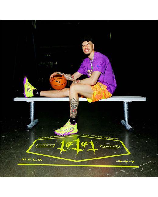 PUMA Mb.03 Spark Basketbalschoenen in het Yellow