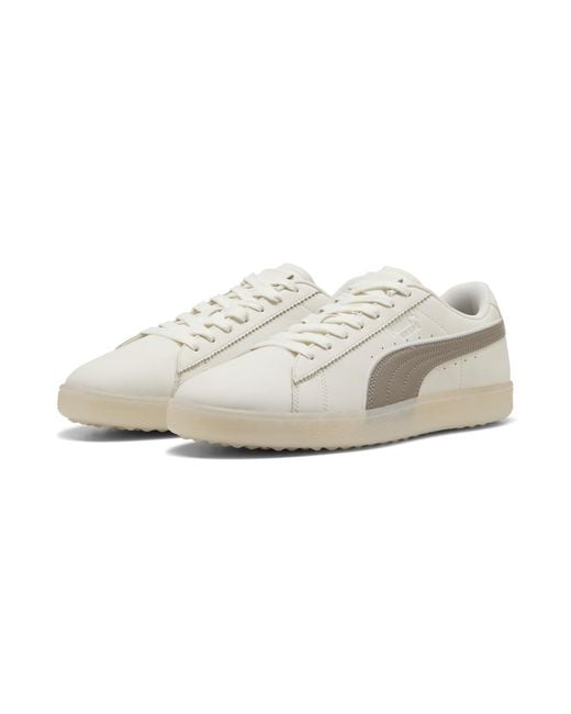 PUMA White Suede Golf Shoes for men