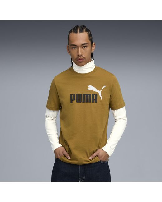 PUMA Essentials 2 Colour No. 1 Logo T-Shirt Herren, Kleidung in Metallic für Herren