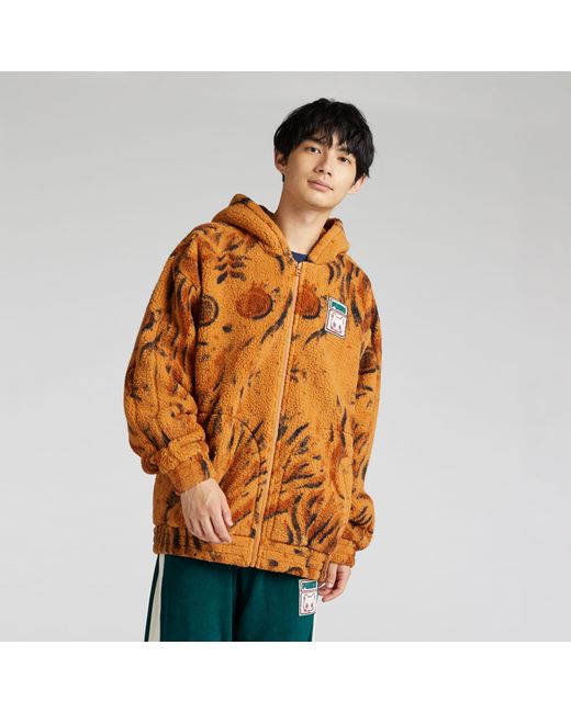 Felpa Con Cappuccio Neko T7 Sherpa /Altro di PUMA in Orange