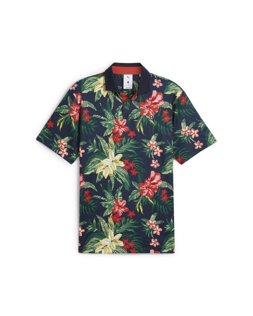 PUMA X Palm Tree Crew Floral Polo Herren in Blue für Herren