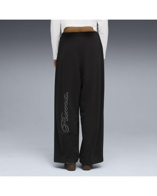 PUMA Black Essentials Graphics Bedazzled Slouchy Pants