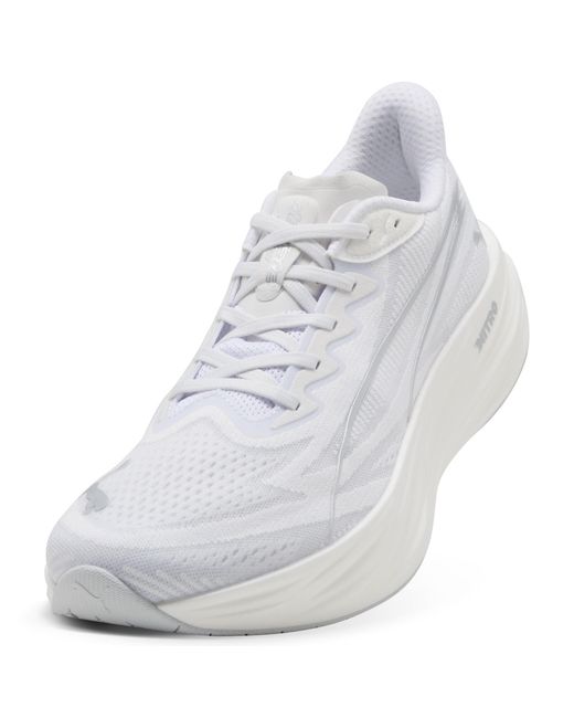 PUMA White Deviate Pure Nitro Running Shoes for men