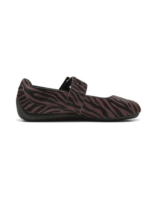PUMA Black Speedcat Ballet Dress-Up Tiger-Print Sneakers