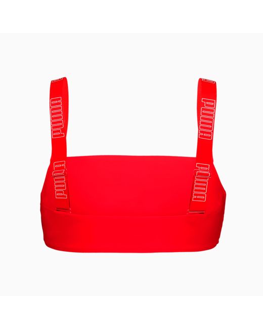 Top Tipo Bandeau PUMA de color Red