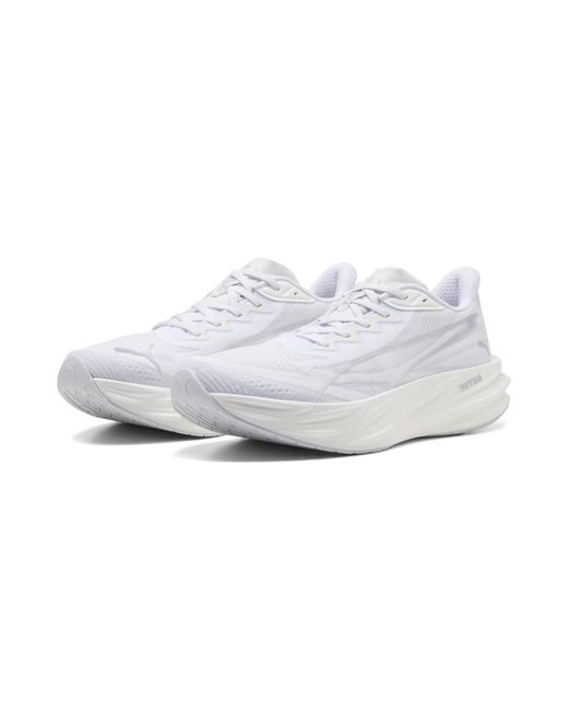 PUMA White Deviate Pure Nitro Running Shoes for men