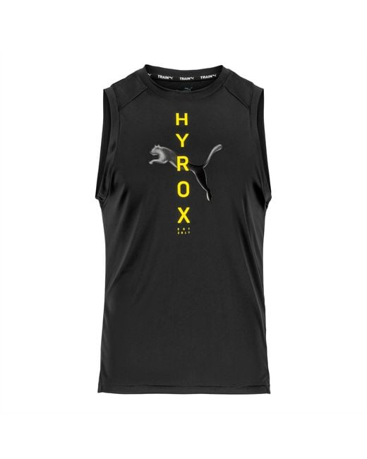 PUMA Black Hyrox Fit Training Tank Top Shirt for men