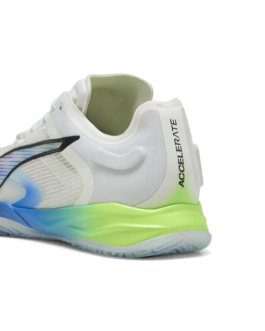PUMA Blue Accelerate Nitro Sqd 4 Energy Handballschuhe Schuhe, /Schwarz/Speed Grün