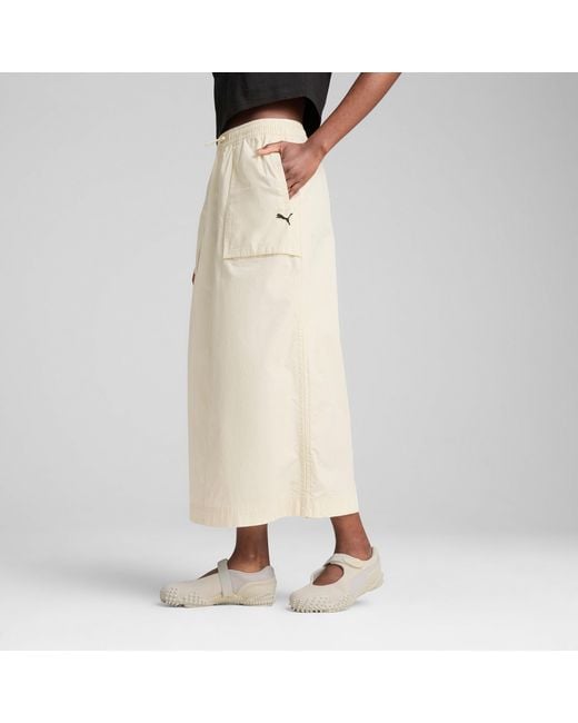 PUMA Natural Future..Archive Zip-Off Maxi Woven Skirt
