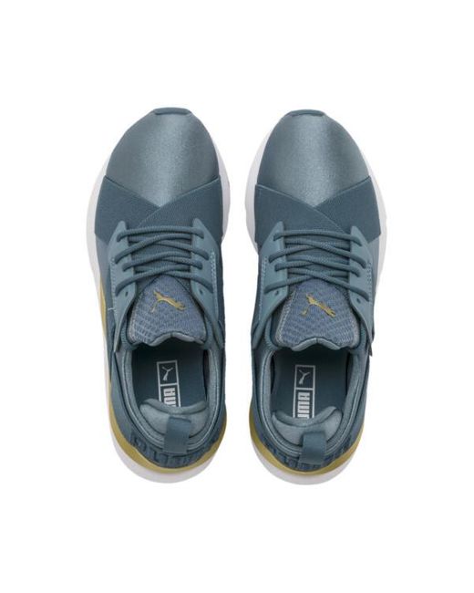 PUMA En Pointe Muse Satin Sneakers in Blue Lyst