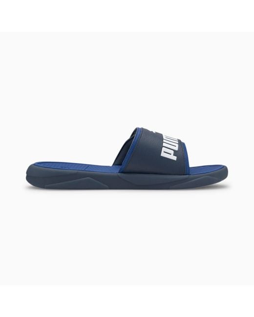 blue puma slides