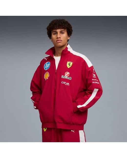 PUMA Red Scuderia Ferrari 2025 Drivers T7 Oversized Jacket
