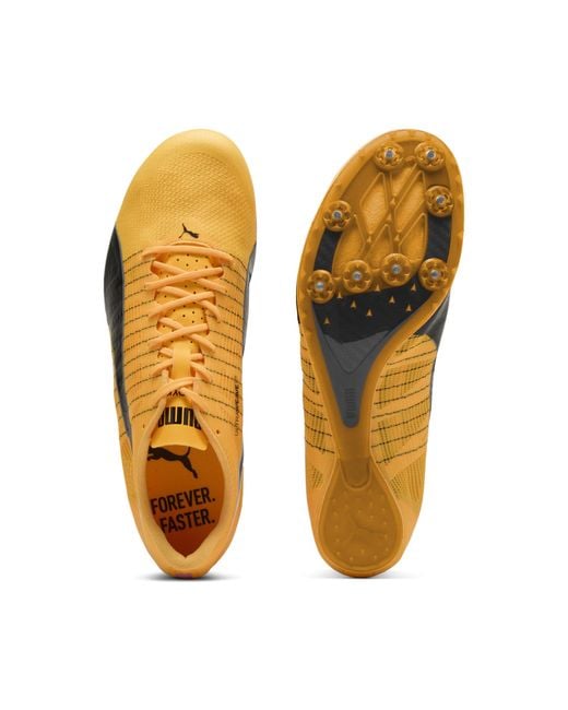 PUMA Yellow Evospeed Future 6 Track & Field Sprinting Spikes Shoes