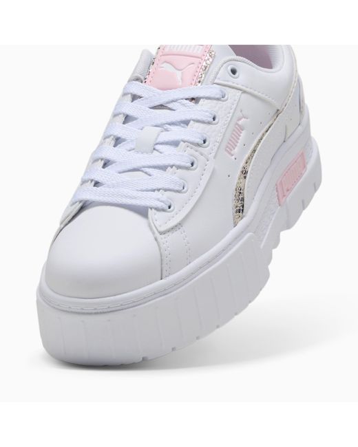 PUMA White Mayze Anidescent Sneakers Schuhe
