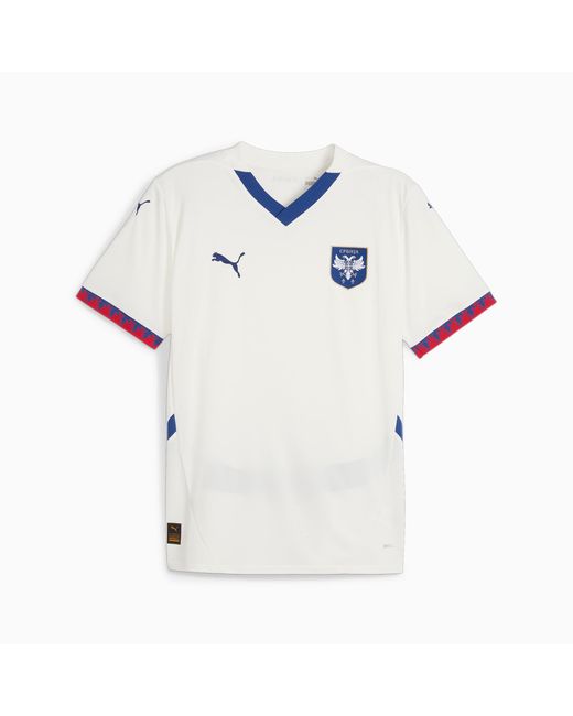 PUMA Servië Voetbal 2024 Uitshirt in het White voor heren