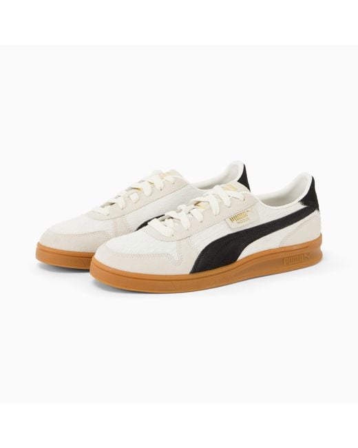 PUMA White Indoor Canter Sneakers , Warm//Gum