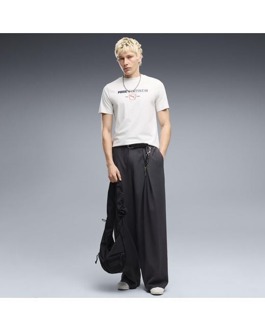 PUMA White Class Graphic T-Shirt for men