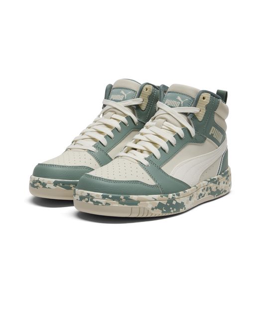 PUMA Green Rebound V6 Camo Sneakers for men