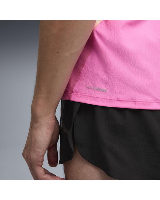 PUMA Pink Lightspeed Ultraweave Graphic Running Singlet for men