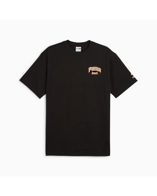 PUMA Team Grafik-T-Shirt in Black für Herren