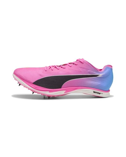 PUMA Purple Nitro Elite 3 Mid Distance Spikes for men