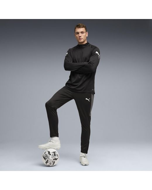 PUMA Black Individualliga Quarter-Zip Top Slim for men
