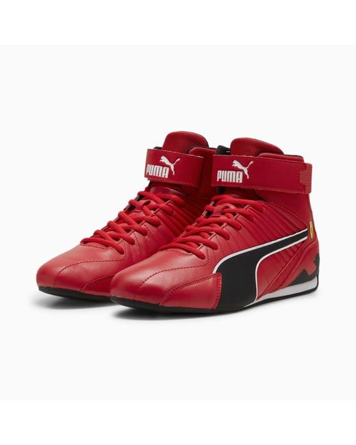 PUMA Scuderia Ferrari Kart Cat Rl Mid Motorsport Sneakers in Red