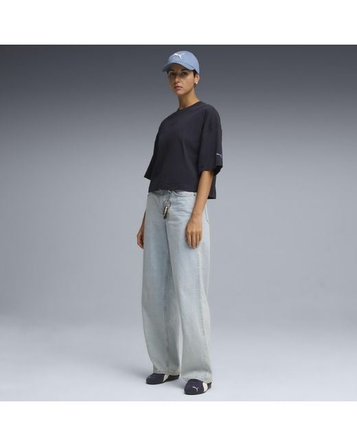 T-Shirt Oversize Con Grafica Premium Essentials Da Donna, Abbigliamento, New di PUMA in Gray